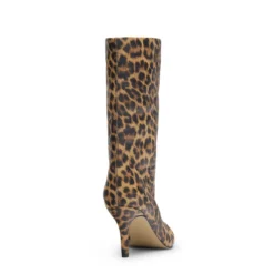 Leopard enkellaarsjes met hak