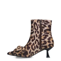 Leopard enkellaarsjes met hak