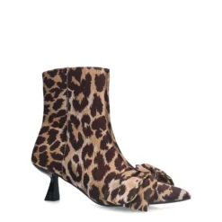 Leopard enkellaarsjes met hak