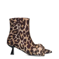 Leopard enkellaarsjes met hak