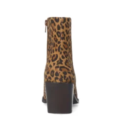 Leopard enkellaarsjes met hak