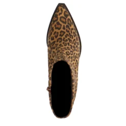 Leopard enkellaarsjes met hak