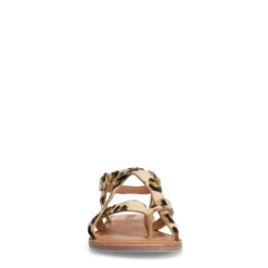 Leopard sandalen met gekruiste bandjes