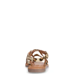 Leopard sandalen met gekruiste bandjes