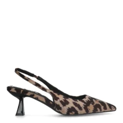 Leopard slingback pumps
