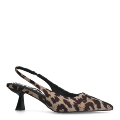 Leopard slingback pumps