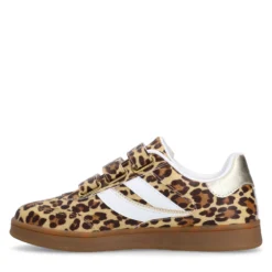 Leopard sneakers met klittenband