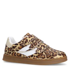 Leopard sneakers met klittenband