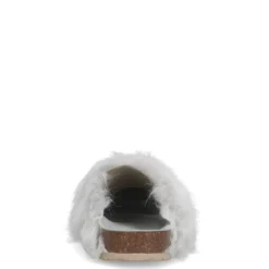 Lichtblauwe fluffy clogs
