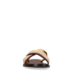 Multicolor gevlochten slippers