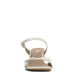 Off white lakleren sandalen met hak