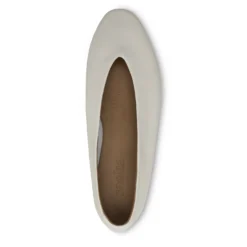 Off white leren ballerina's