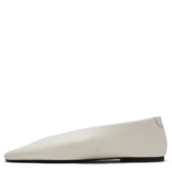 Off white leren ballerina's
