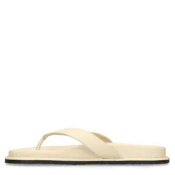 Off white leren slippers