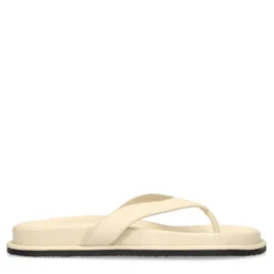 Off white leren slippers