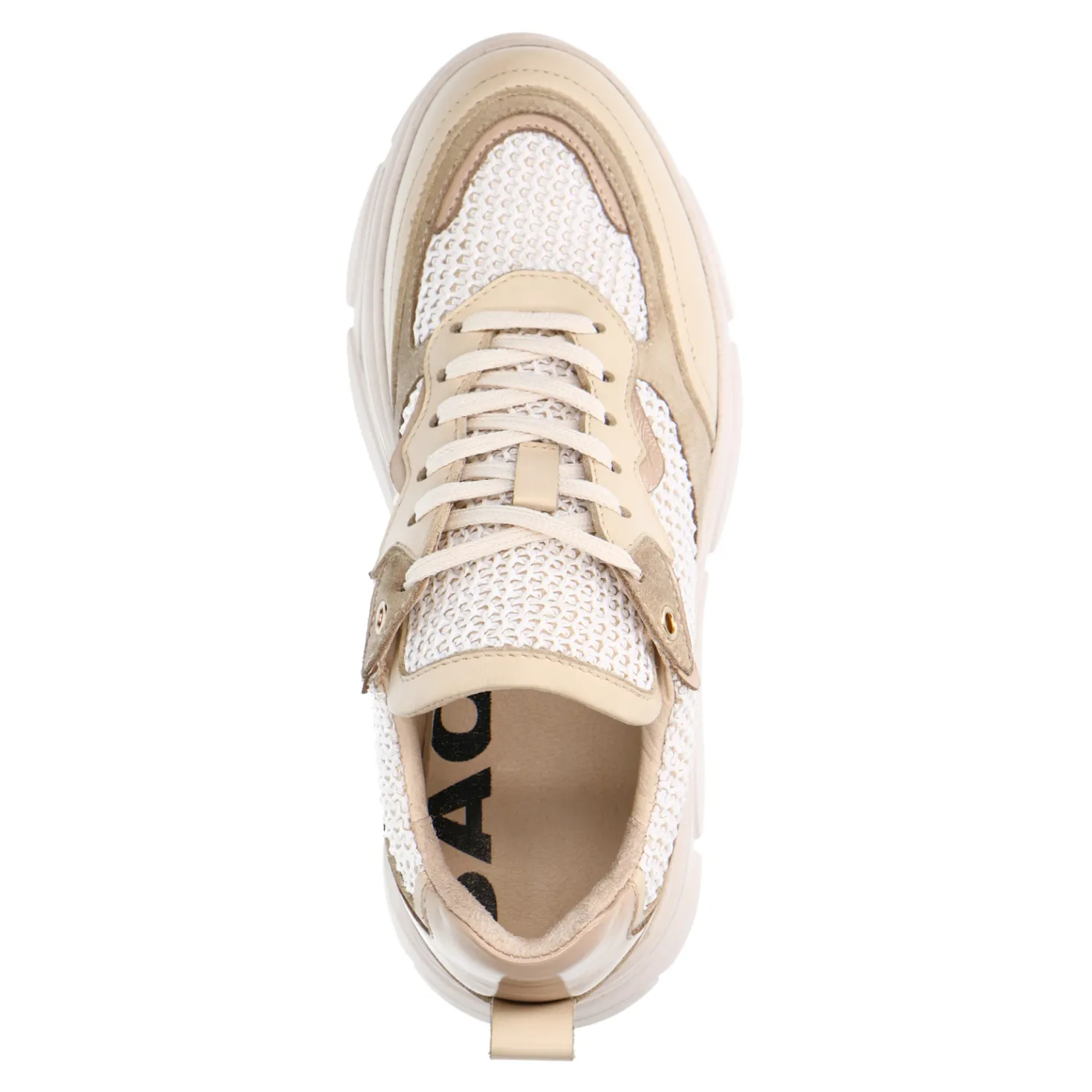 Off white leren sneakers