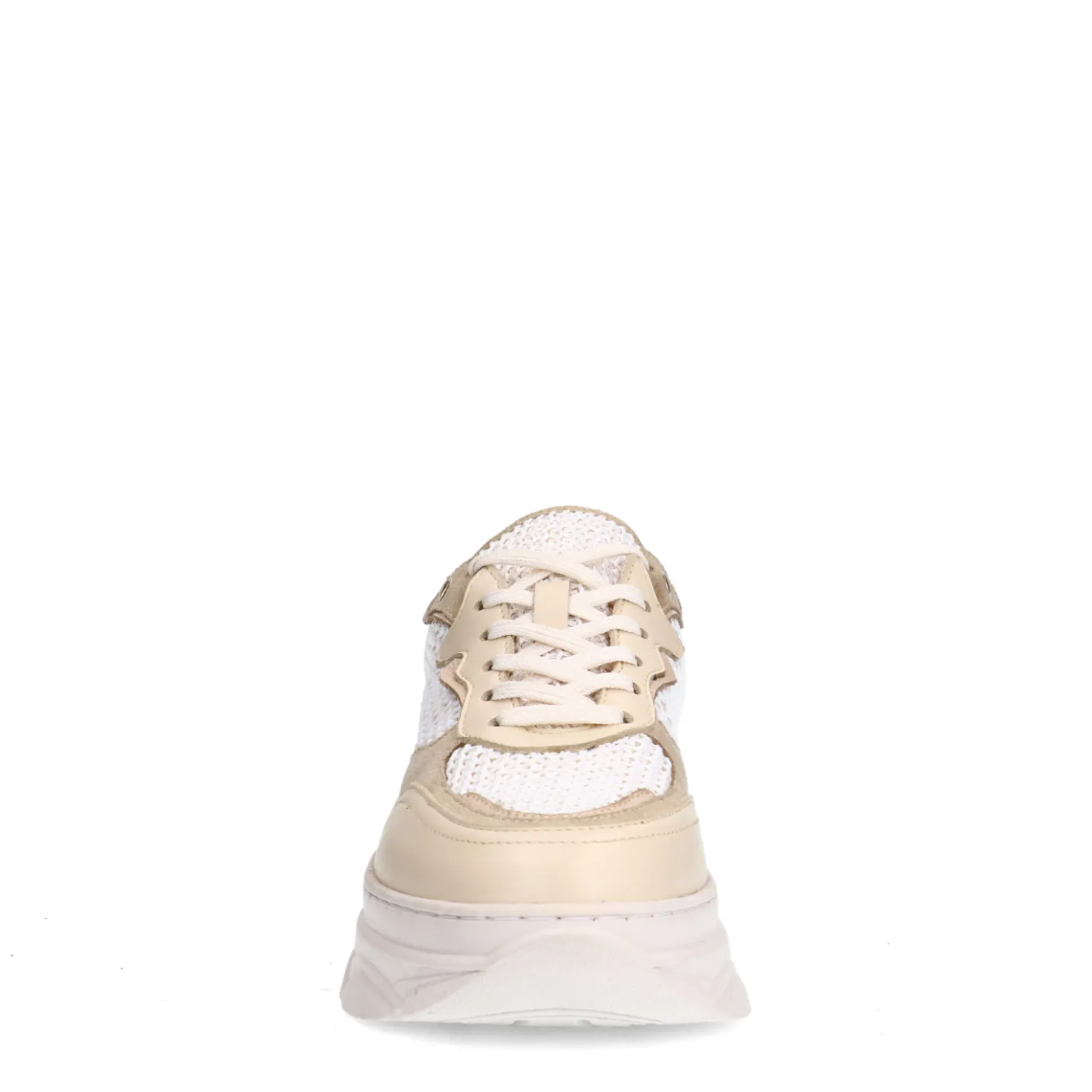 Off white leren sneakers