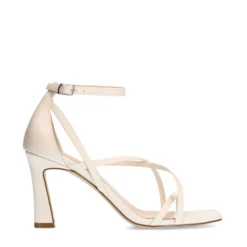 Off white sandalen met hak
