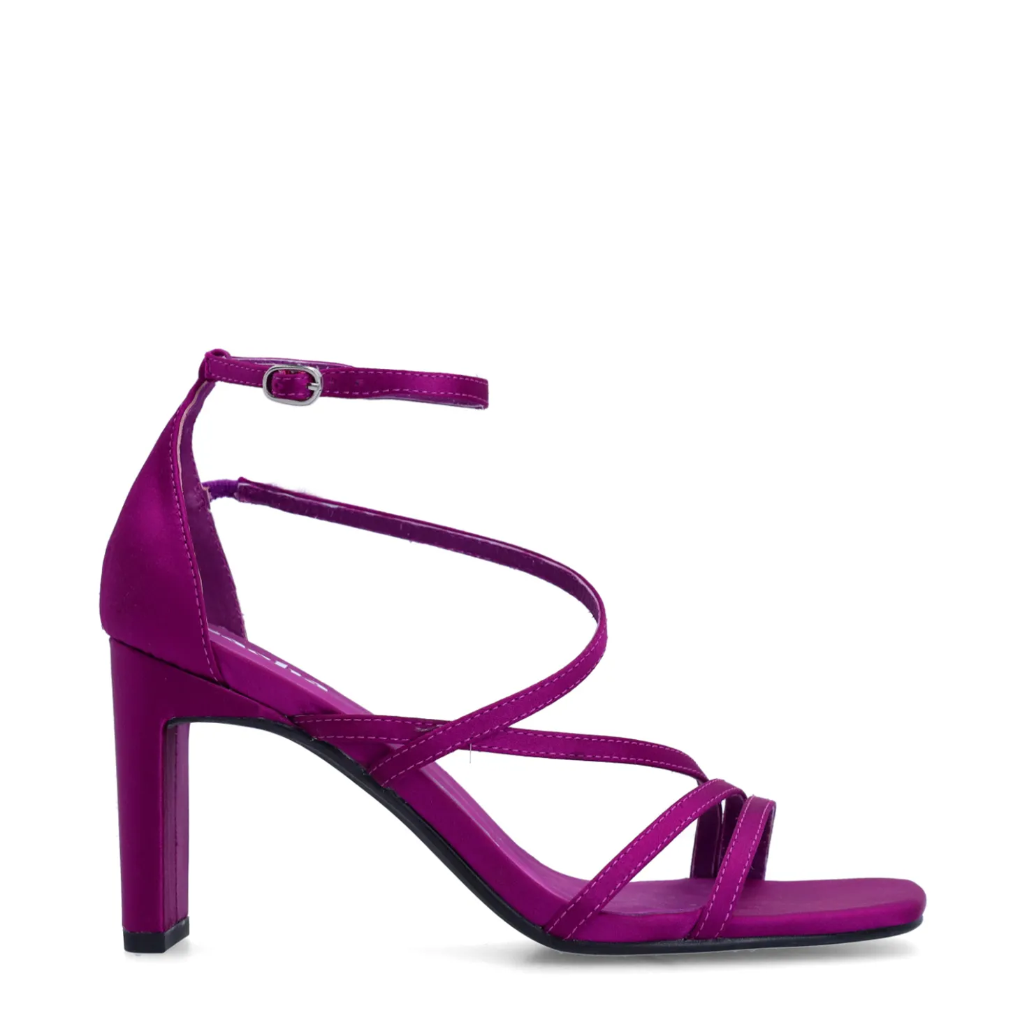 Paarse sandalen met hak