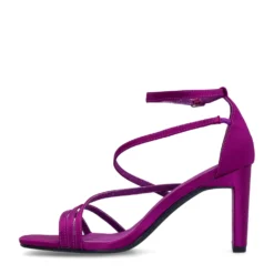 Paarse sandalen met hak