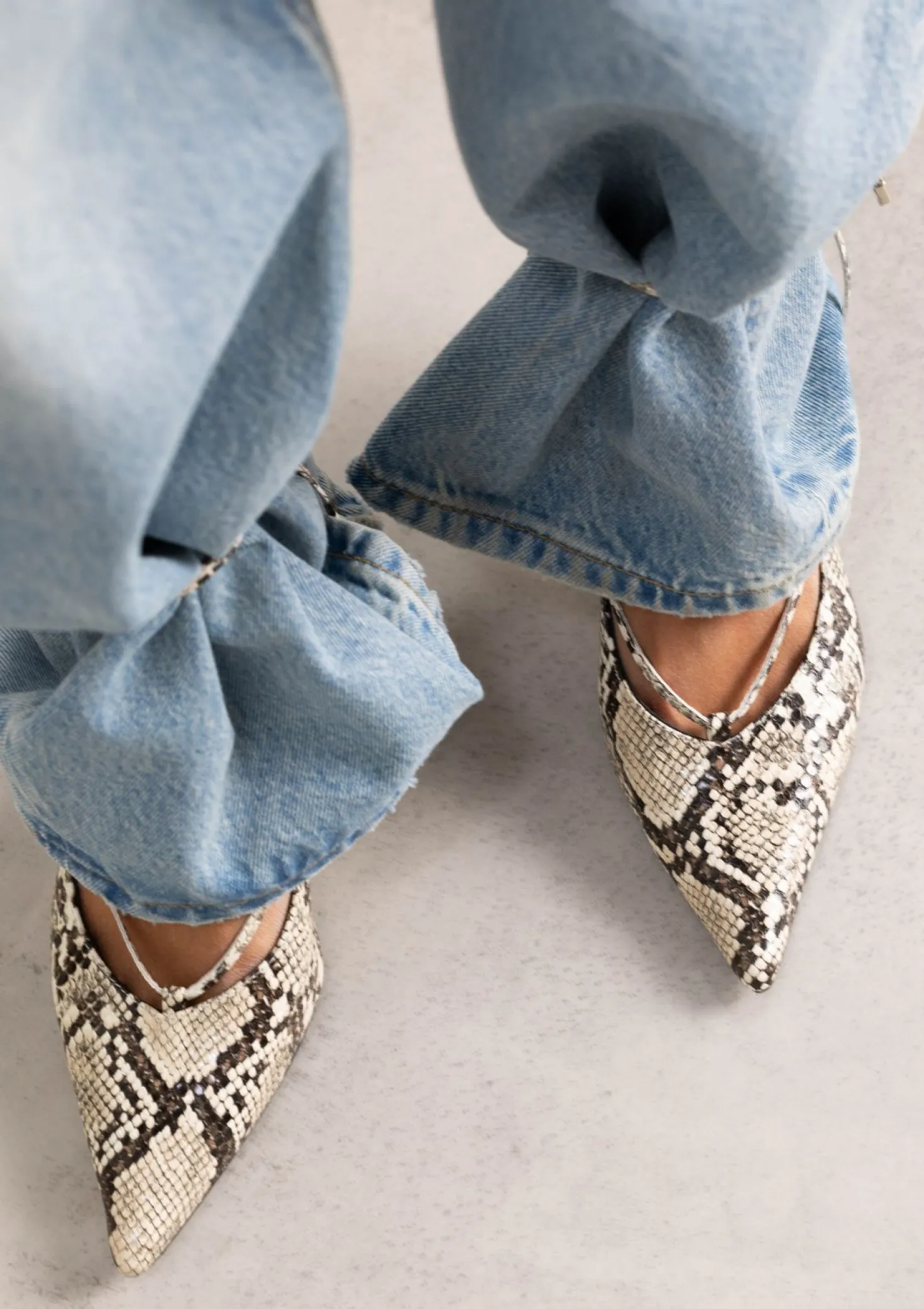 Pumps met snake print