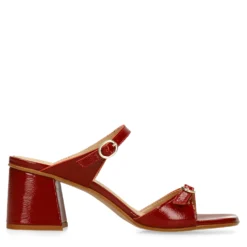 Rode lakleren sandalen met hak
