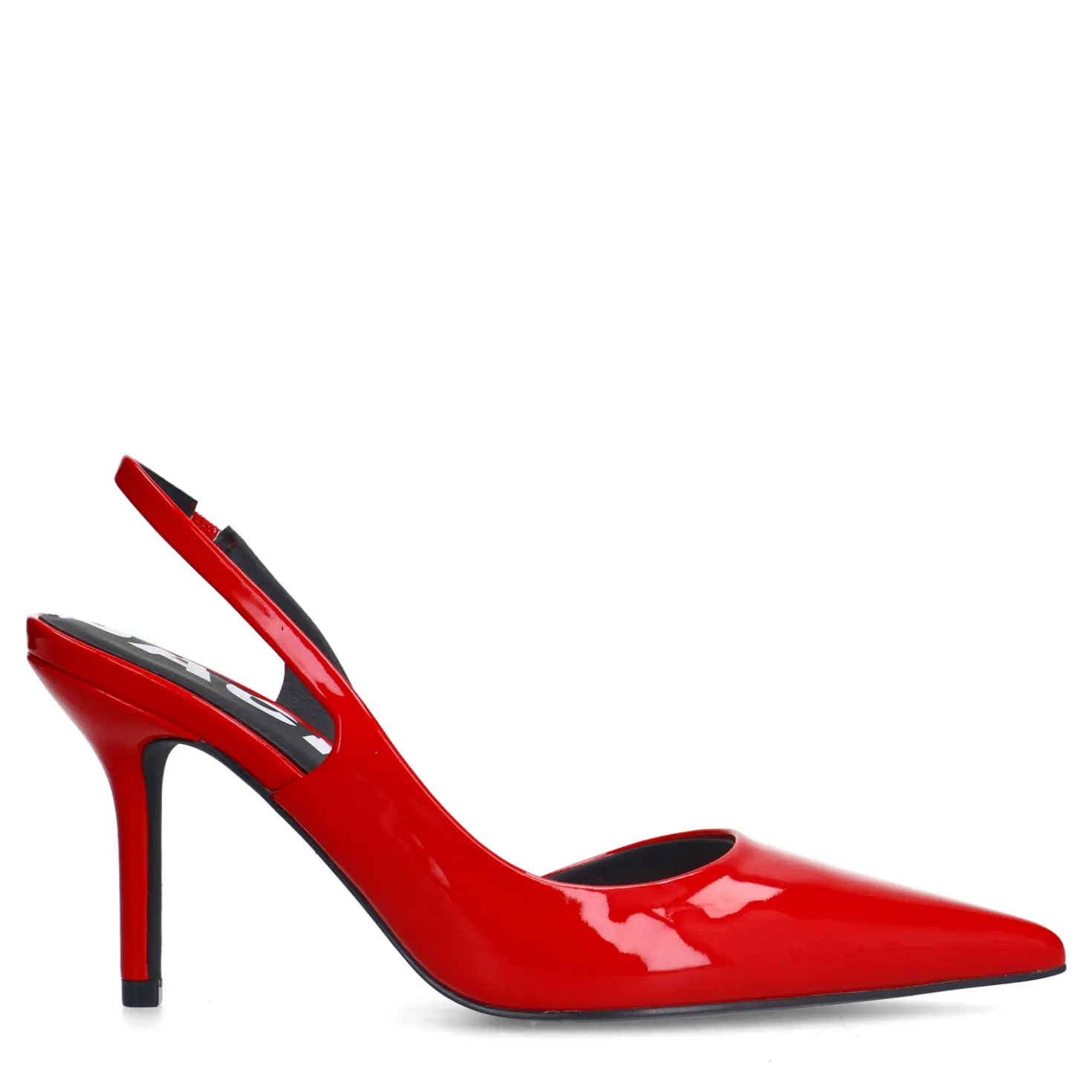 Rode lak slingback pumps