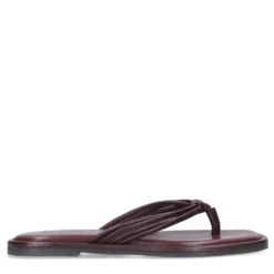 Rode leren slippers