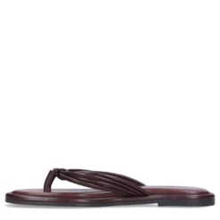 Rode leren slippers