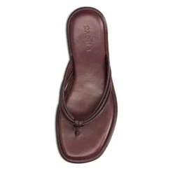 Rode leren slippers