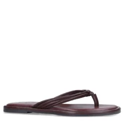 Rode leren slippers