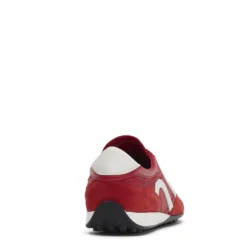 Rode suède sneakers