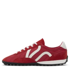 Rode suède sneakers