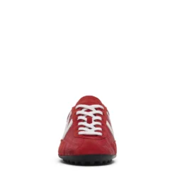 Rode suède sneakers