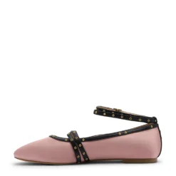 Roze ballerina's met gespen en bandjes