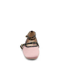 Roze ballerina's met gespen en bandjes