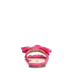 Roze slippers met strik