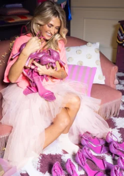 Sacha x Tessa van Montfoort Roze glitters pumps