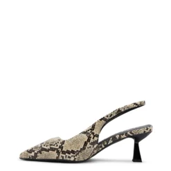 Slingback pumps met snake print