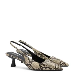 Slingback pumps met snake print