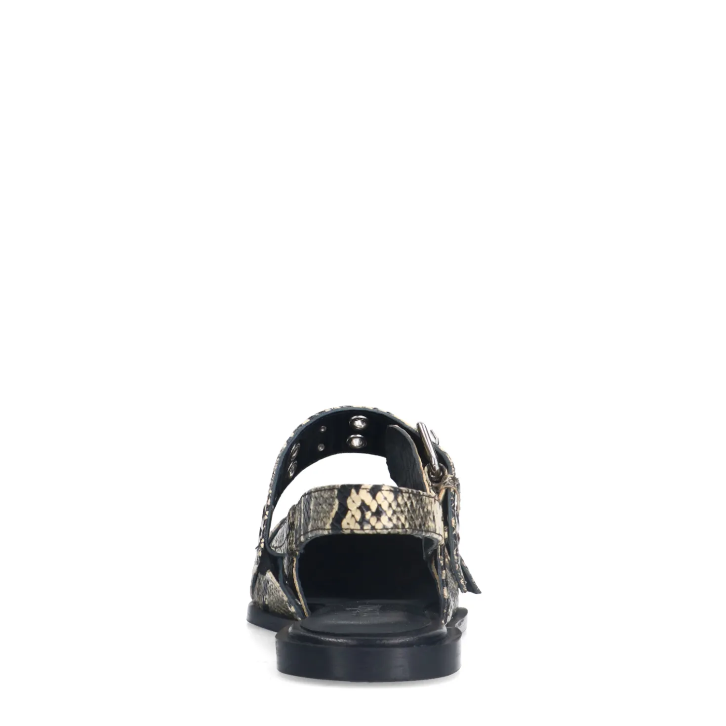 Snake buckle slingbacks