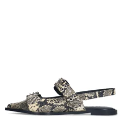 Snake buckle slingbacks