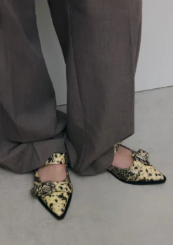 Snake buckle slingbacks