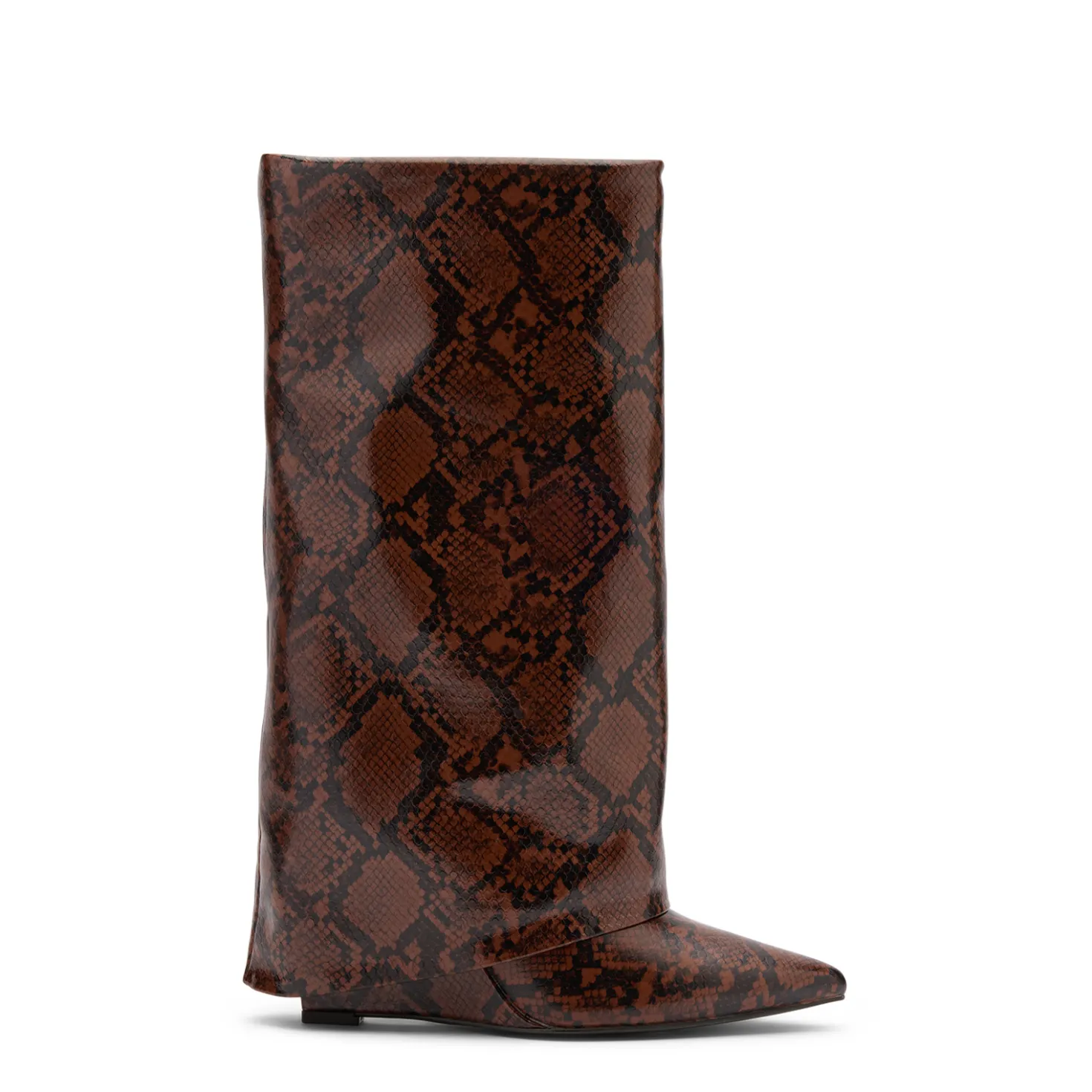 Snake hoge sleehak laarzen met flap