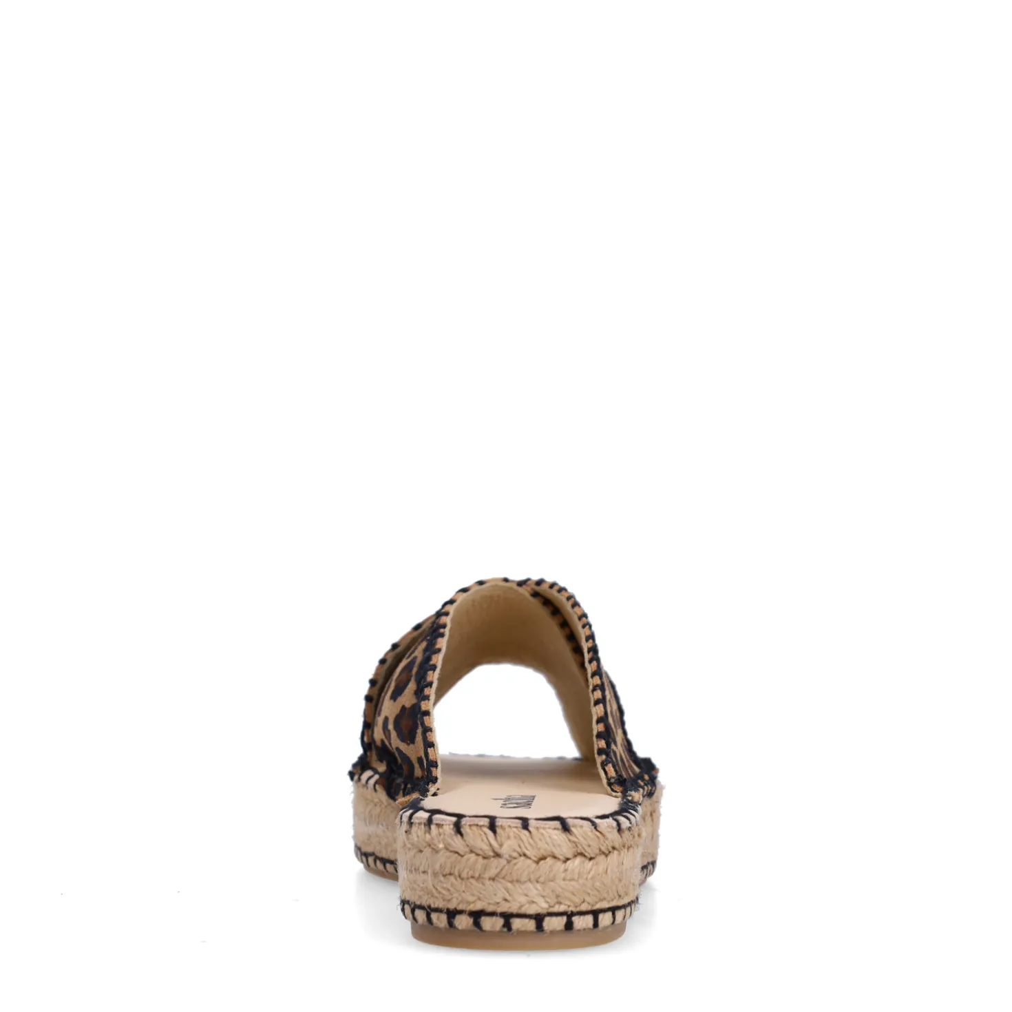 Suède leopard plateau slippers