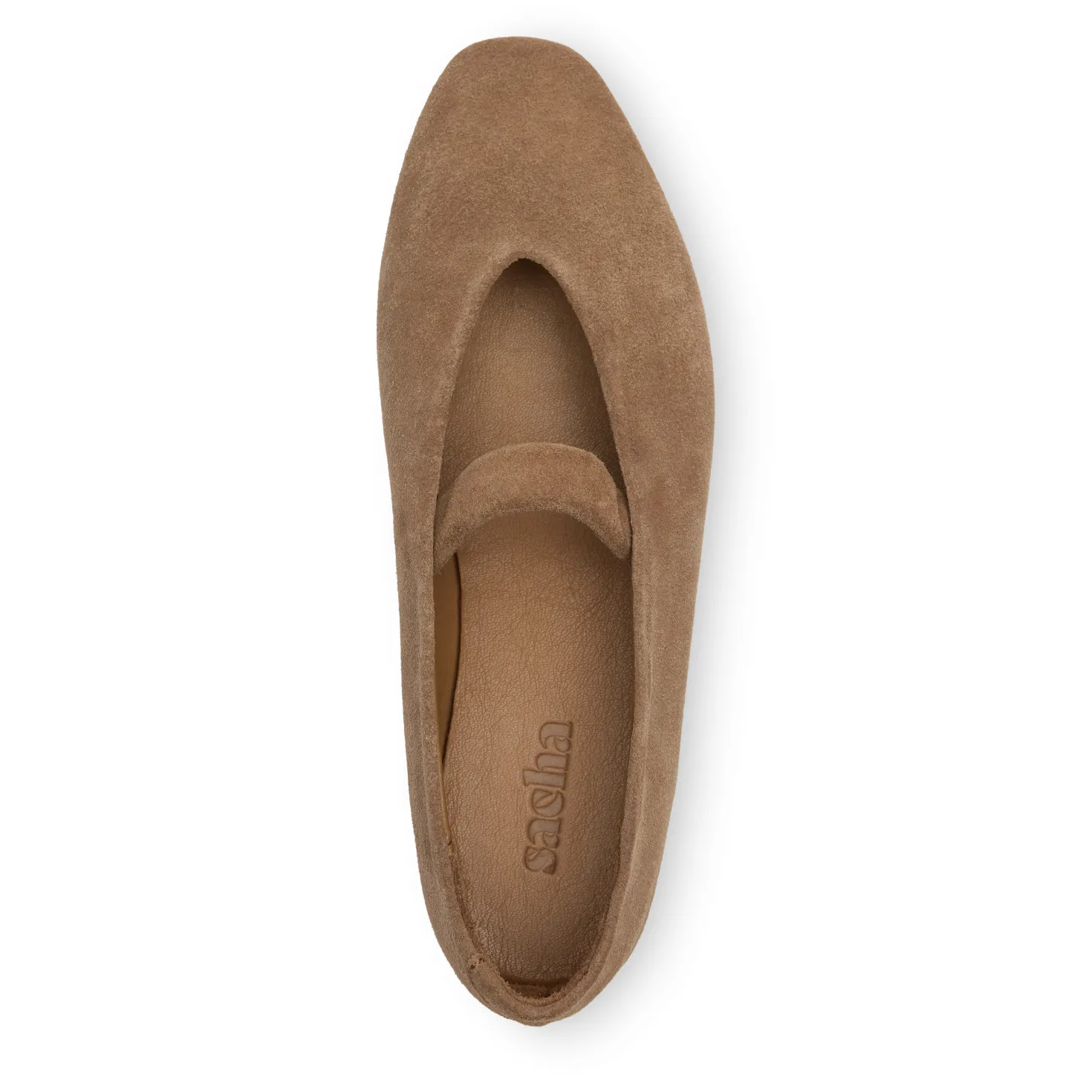 Taupe suède ballerina's