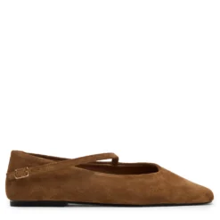 Taupe suède ballerina's