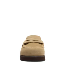 Taupe suède instappers