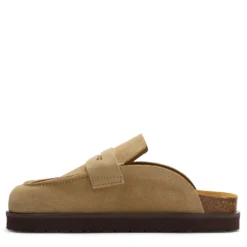 Taupe suède instappers