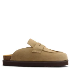 Taupe suède instappers